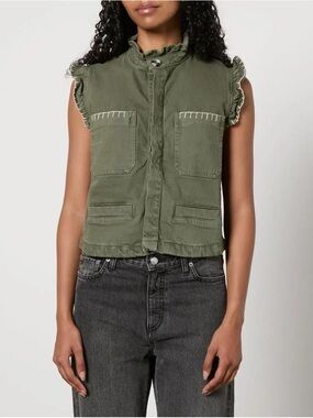 NWOT!! Seventy + Mochi - Pablo Denim Vest - Green - Size 10